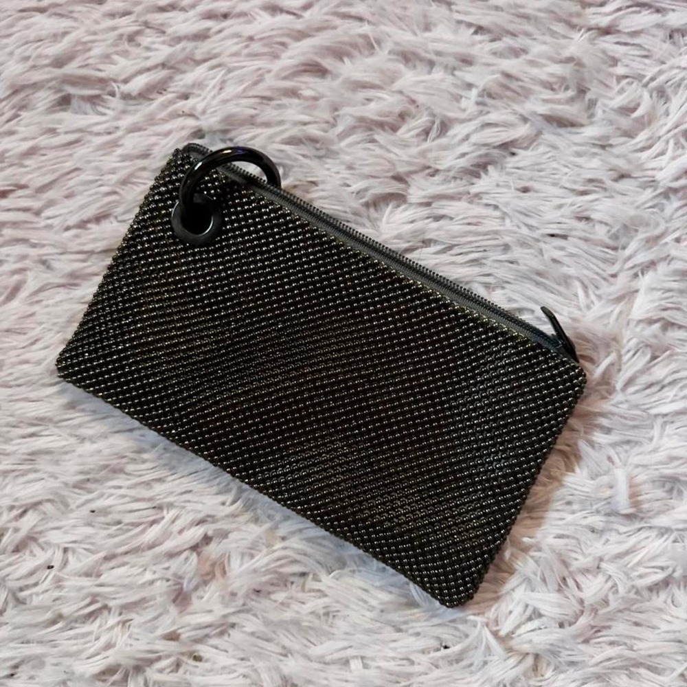 Gunmetal Small Beaded Edgy Streetwear Glam Chic Whimsygoth Articulated Clutch